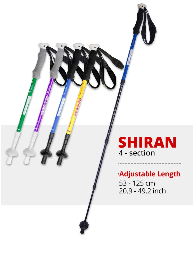 4 Section 60% Carbon Fiber Retractable Trekking Poles